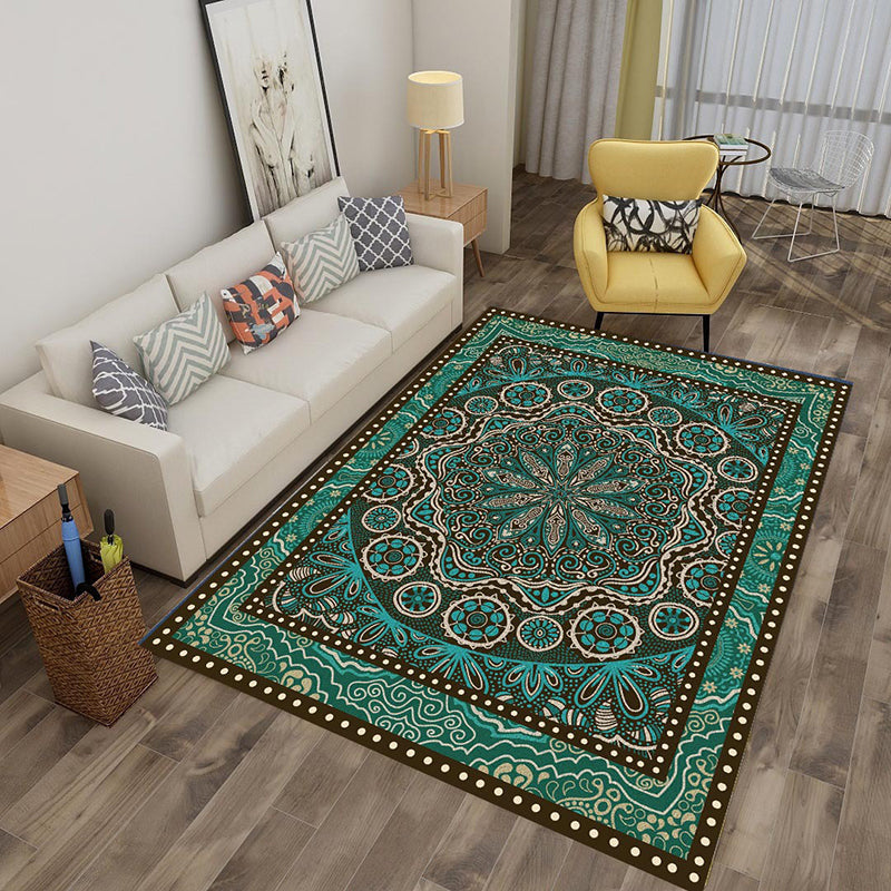 Victorian Tribal Totem Area Teppich Polyester Teppich nicht rutschfestem Innenteppich für Wohnzimmer