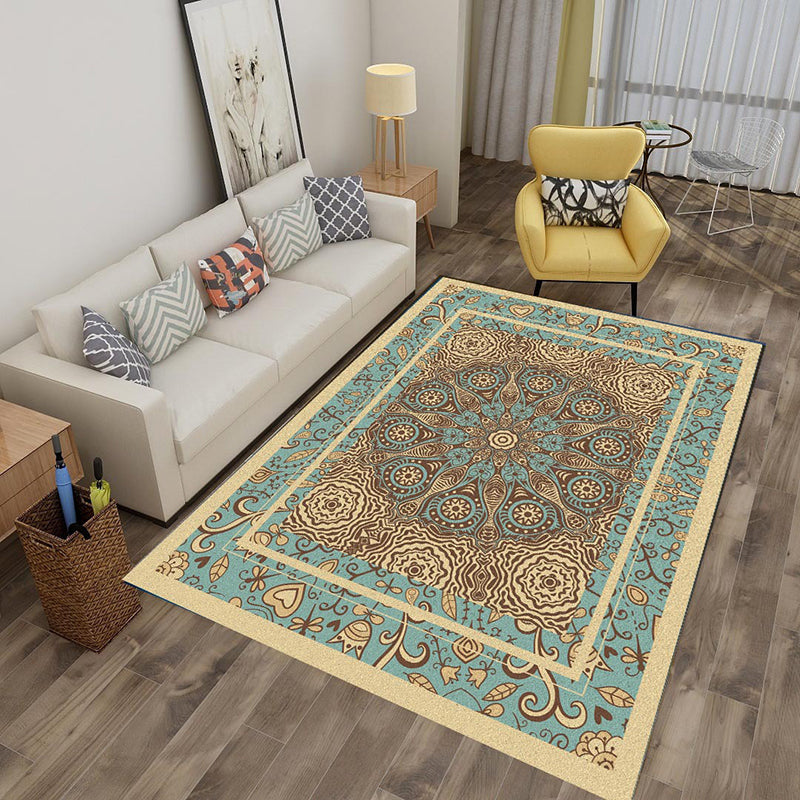 Victorian Tribal Totem Area Teppich Polyester Teppich nicht rutschfestem Innenteppich für Wohnzimmer