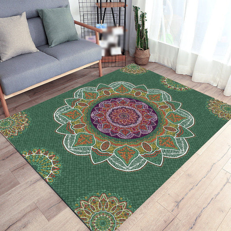 Victorian Tribal Totem Area Teppich Polyester Teppich nicht rutschfestem Innenteppich für Wohnzimmer