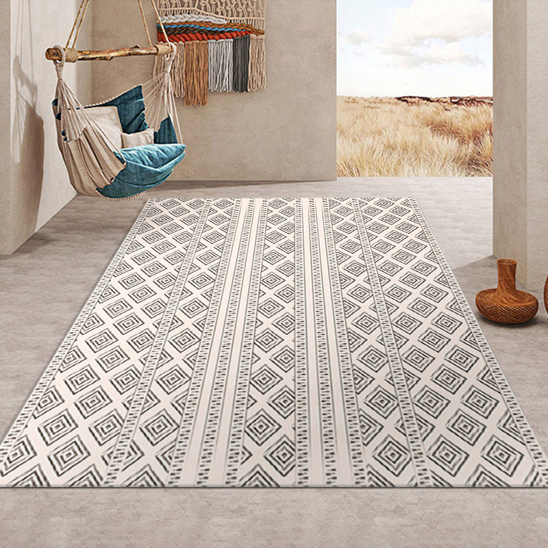 Bohemian Southwestern Print Rug Polyester Area Carpet Stain Resistant Indoor Rug for Living Room