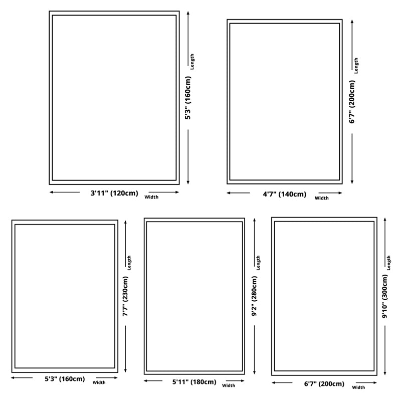 Bohemian Southwestern Print Rug Polyester Area Carpet Stain Resistant Indoor Rug for Living Room