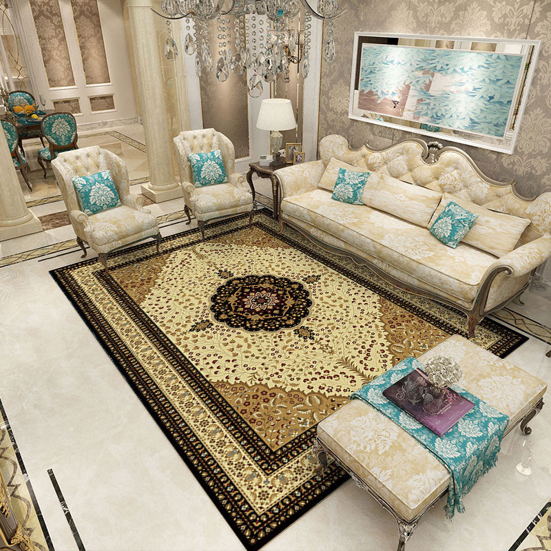 Gorgeous Modern European Area Rug Living Room Carpet Polyester Non-Slip Backing Area Rug