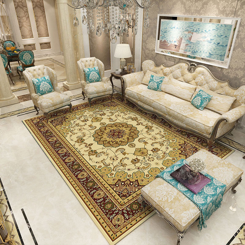 Gorgeous Modern European Area Rug Living Room Carpet Polyester Non-Slip Backing Area Rug