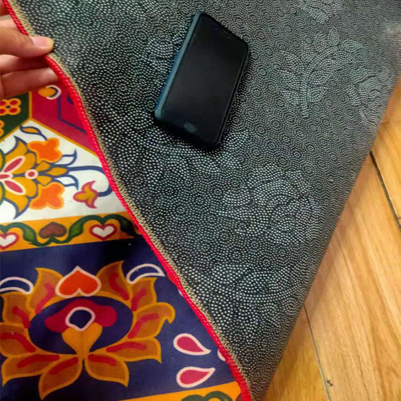 Klassischer Blumendruck Teppich Retro wunderschöne Gegend Teppich nicht rutschfestem Innenteppich für Wohnkultur