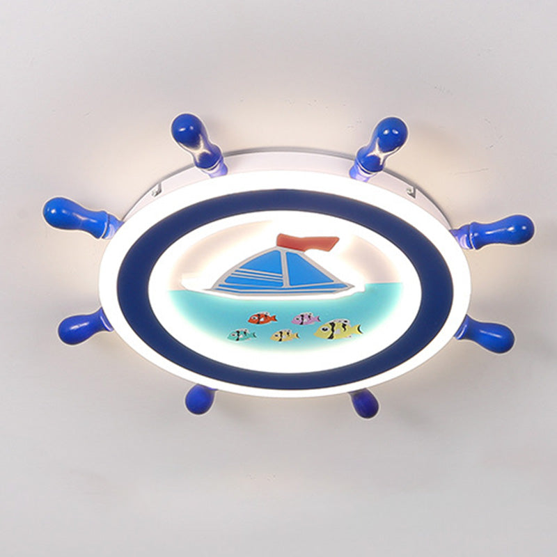 Anchor Flush Mount Ceiling Light 1 Light Acrylic Kids Flush Mount Ceiling Light for Bedroom