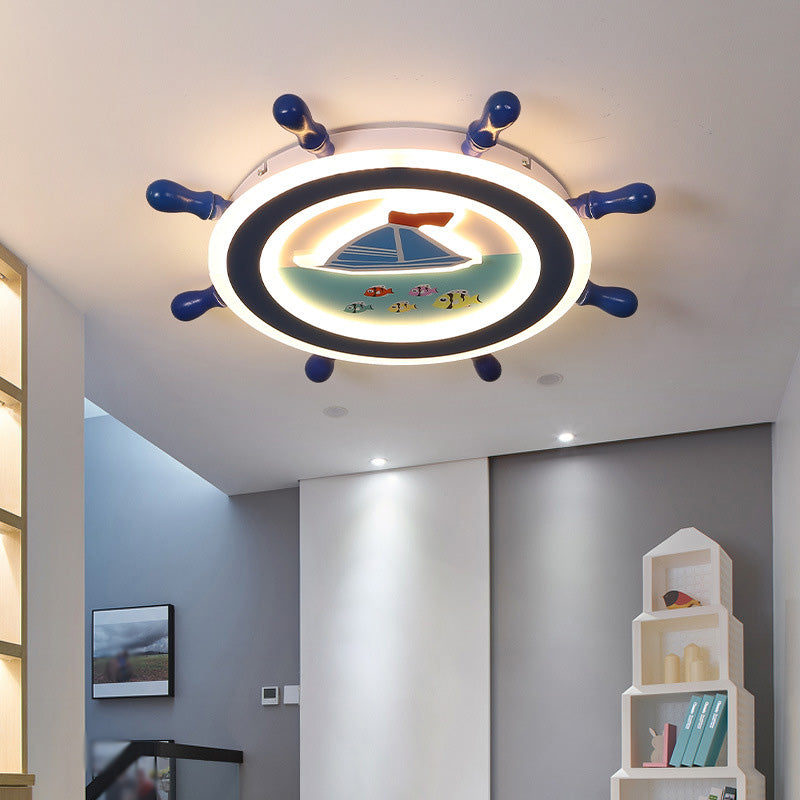 Anchor Flush Mount Ceiling Light 1 Light Acrylic Kids Flush Mount Ceiling Light for Bedroom