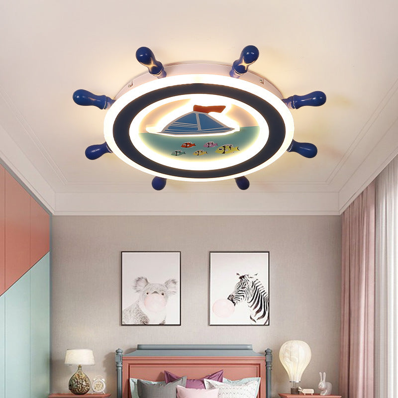 Anchor Flush Mount Ceiling Light 1 Light Acrylic Kids Flush Mount Ceiling Light for Bedroom