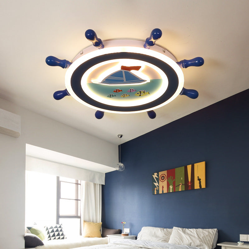 Anchor Flush Mount Ceiling Light 1 Light Acrylic Kids Flush Mount Ceiling Light for Bedroom