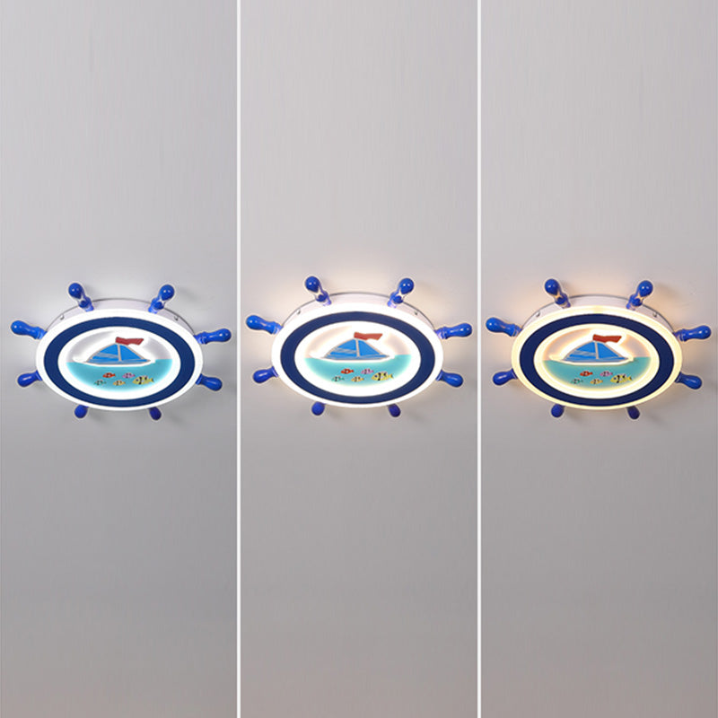 Anchor Flush Mount Ceiling Light 1 Light Acrylic Kids Flush Mount Ceiling Light for Bedroom