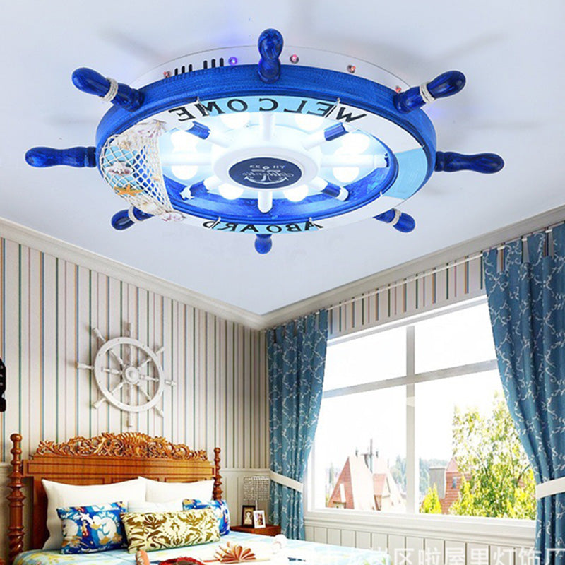 Anchor Flush Mount Ceiling Light 1 Light Acrylic Kids Flush Mount Ceiling Light for Bedroom