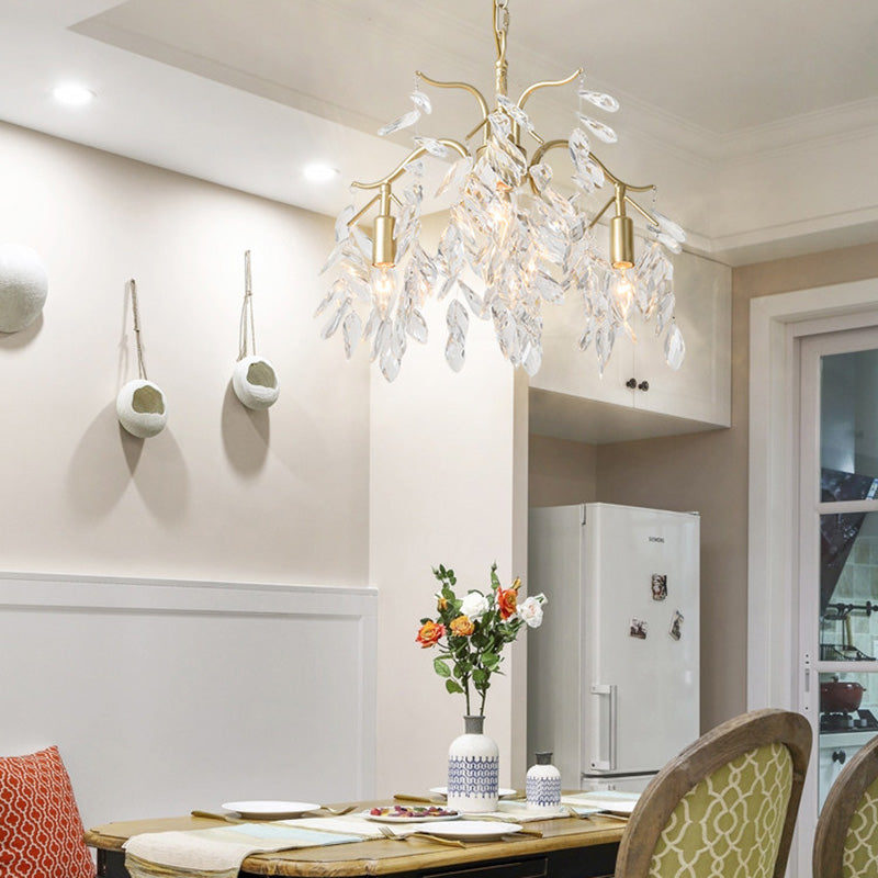 Branches Éclairage suspendu Aymordage Rustic Crystal Living Room Chandelier Pendant Light