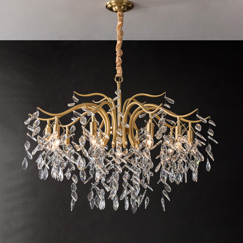 Branches Éclairage suspendu Aymordage Rustic Crystal Living Room Chandelier Pendant Light