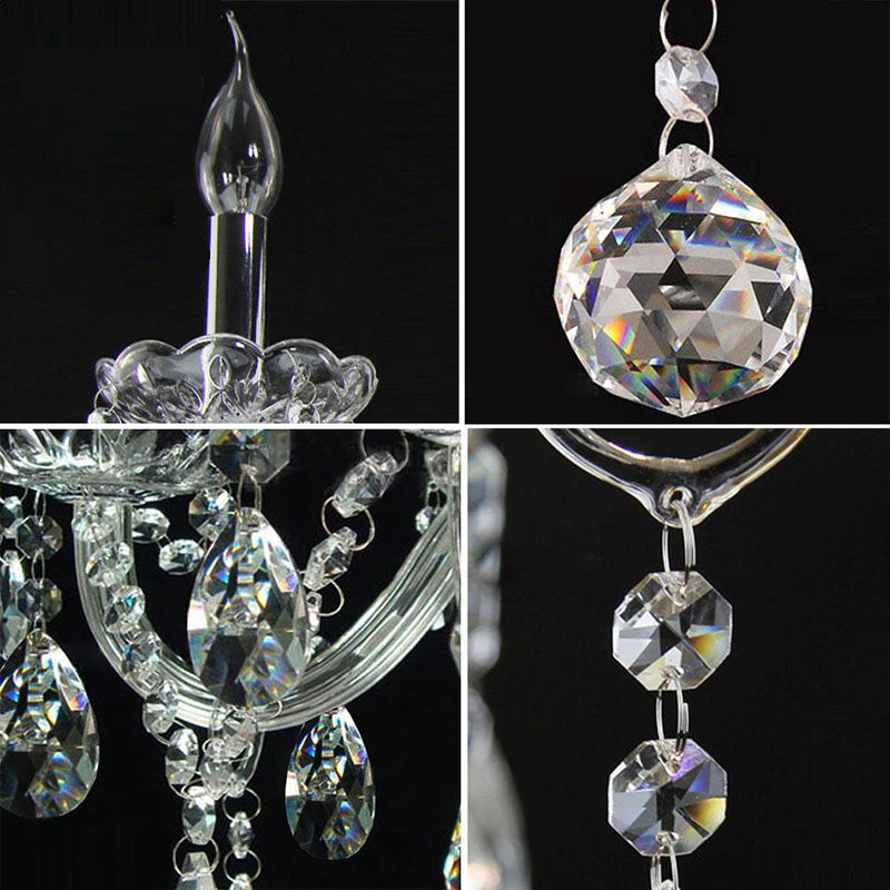 Lámpara de araña de velas iluminación de vidrio tradicional iluminación para restaurante