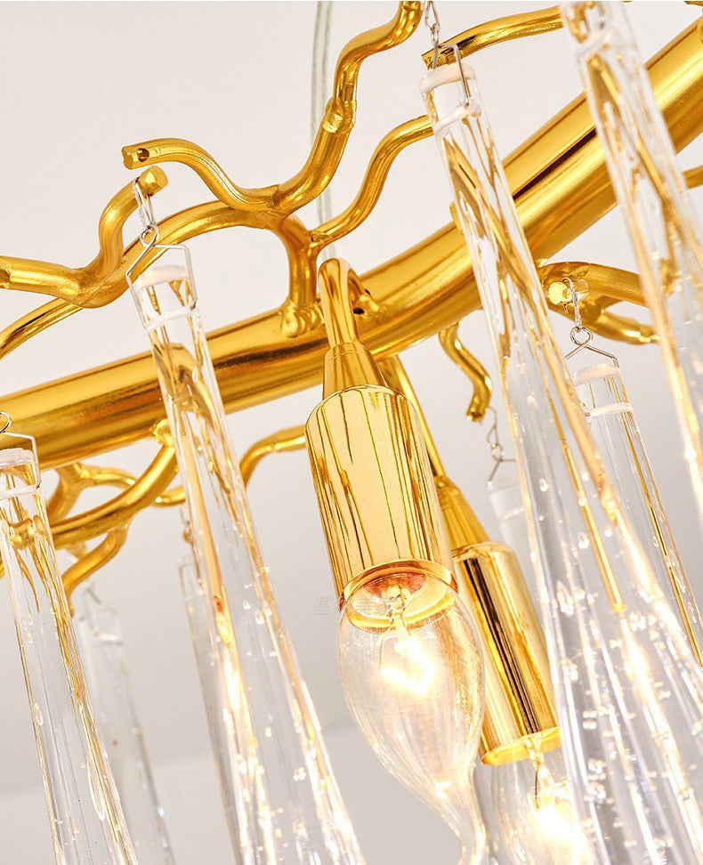 Branches Éclairage suspendu Aymordage Rustic Crystal Living Room Chandelier Pendant Light