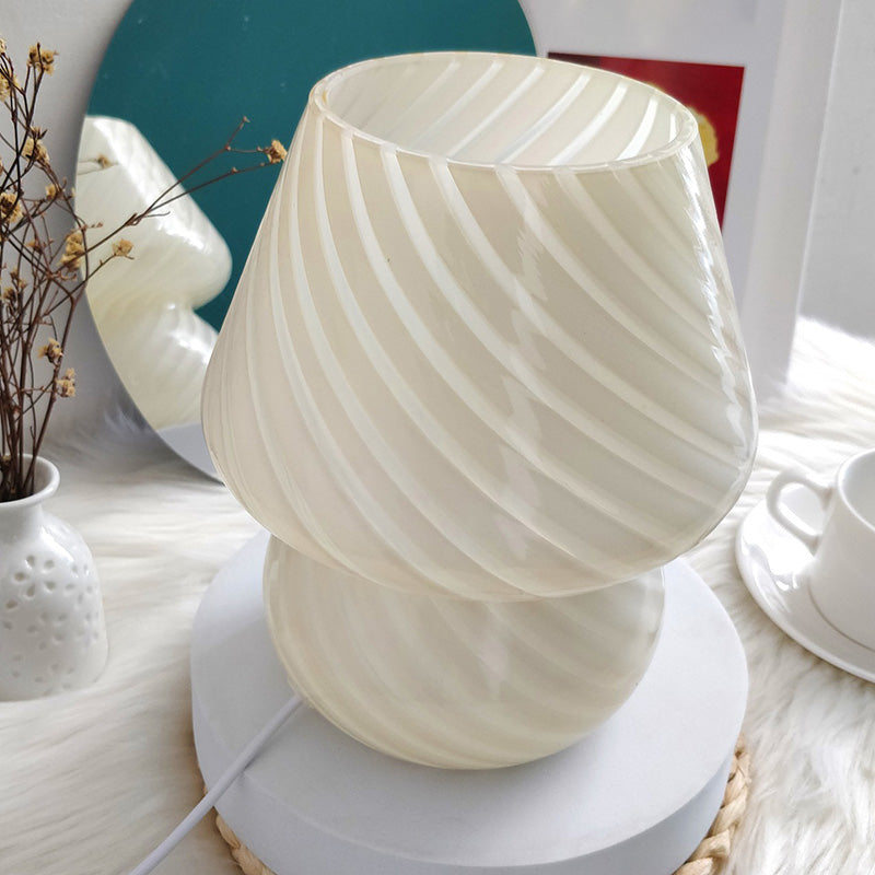 Ultra-modern Simplicity Gourd Table Lamp Hand-Blown Glass Nightstand Lamp for Bedroom