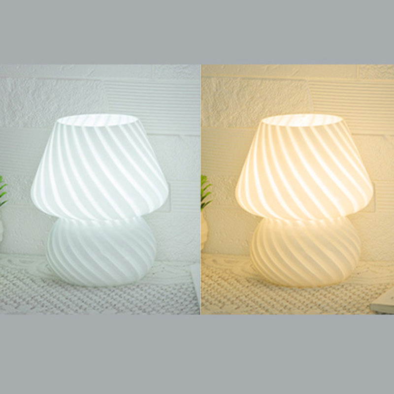 Ultra-modern Simplicity Gourd Table Lamp Hand-Blown Glass Nightstand Lamp for Bedroom