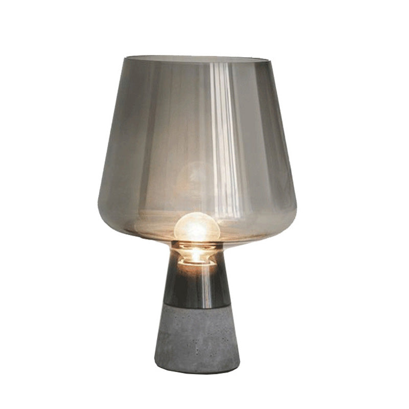Lampada da comodino in vetro con lampada da tavolo affusolata ultramoderna per camera da letto