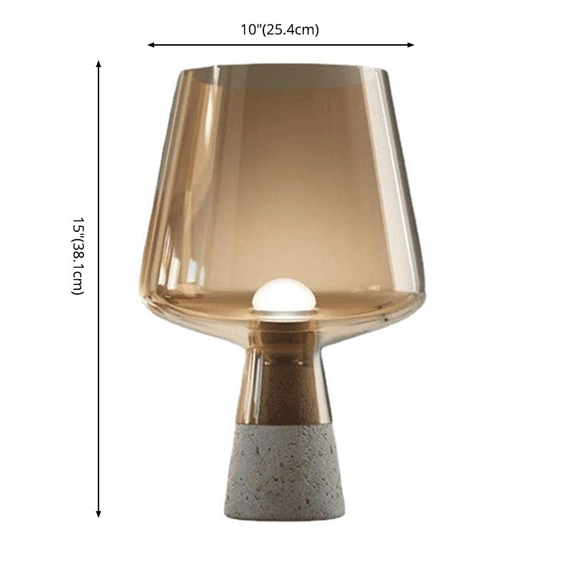 Lampada da comodino in vetro con lampada da tavolo affusolata ultramoderna per camera da letto
