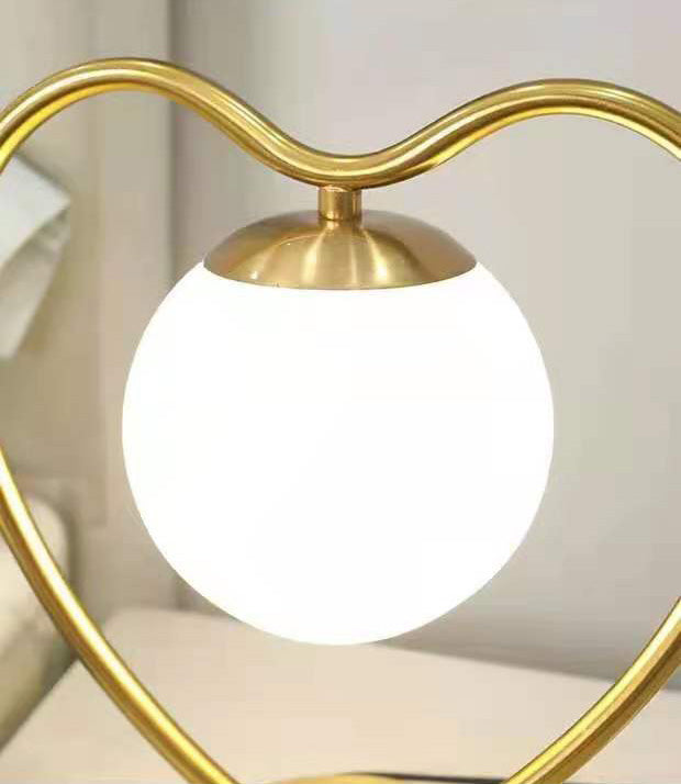 Milky Glass Ball Shade Nachttischlampe Einfachheit Single-Bulb-Tischlicht