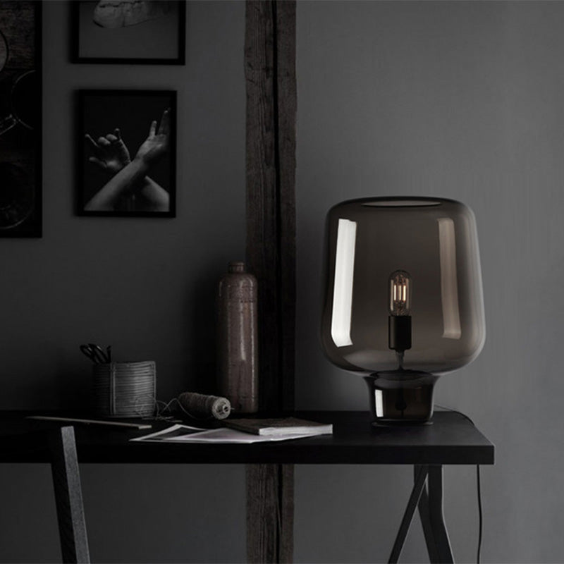 Lámpara de mesa geométrica de estilo posmoderno vidrio 1 sala de estar de la sala de estar luz