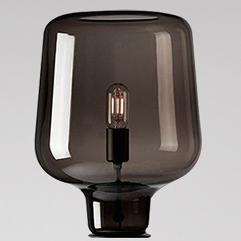 Lámpara de mesa geométrica de estilo posmoderno vidrio 1 sala de estar de la sala de estar luz