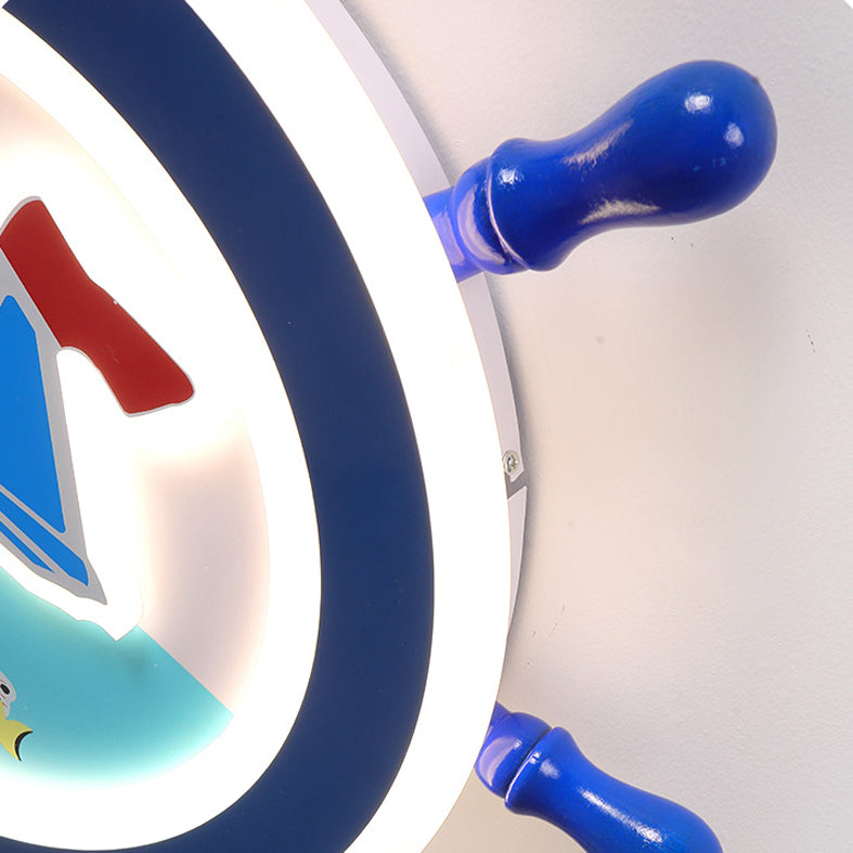 Anchor Flush Mount Ceiling Light 1 Light Acrylic Kids Flush Mount Ceiling Light for Bedroom