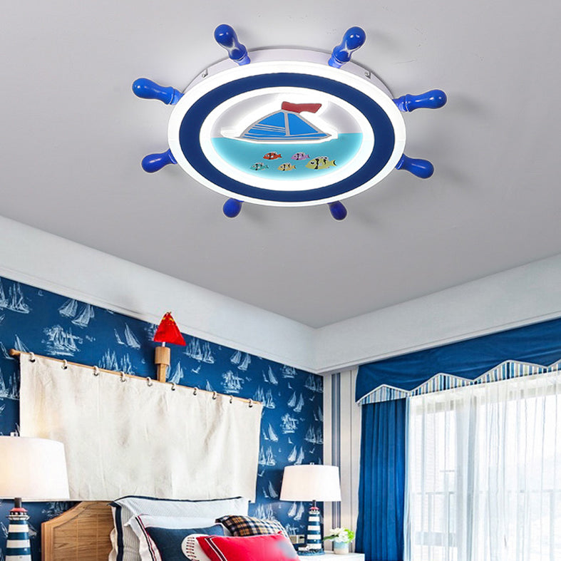 Anchor Flush Mount Ceiling Light 1 Light Acrylic Kids Flush Mount Ceiling Light for Bedroom