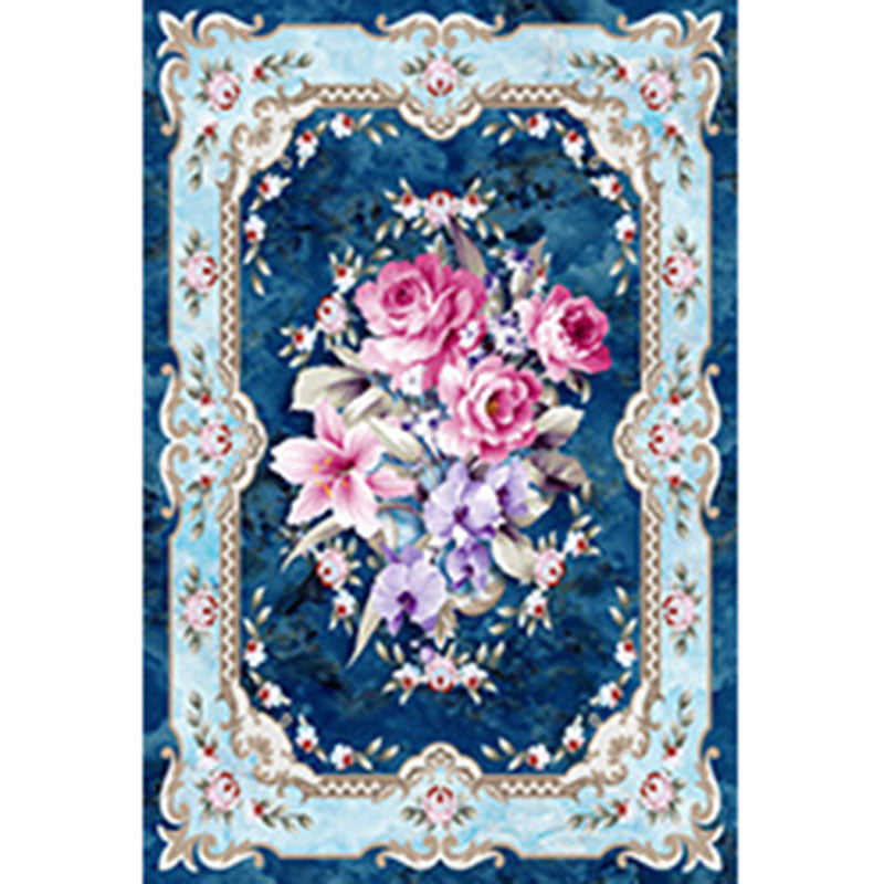 Luxurious Marble Surface Rug Contemporary Polyester Rug Easy Care Washable Carpet for Home Decor