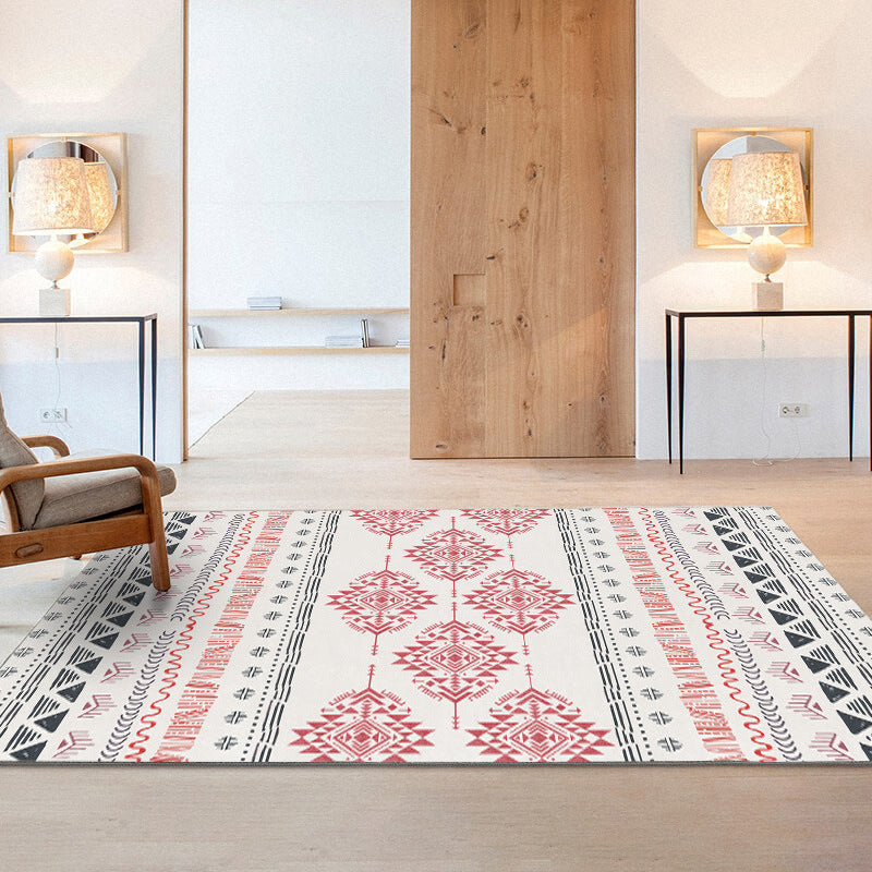 Nostalgia Boho Indoor Rug Distinctive Tribal Classicism Rug Anti-Slip Backing Carpet for Home Decor