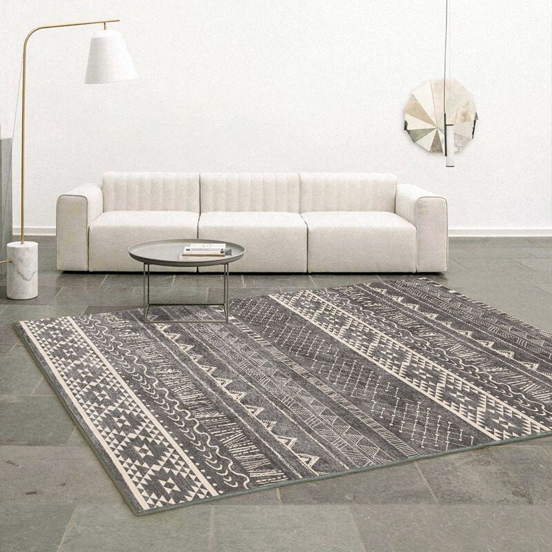 Nostalgia Boho Indoor Rug Distinctive Tribal Classicism Rug Anti-Slip Backing Carpet for Home Decor