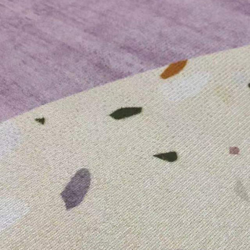 Mehrfarbiger nordischer Teppich, Polyester-Farbblock-Teppich, rutschfeste Rückseite, Innenteppich für Wohnzimmer