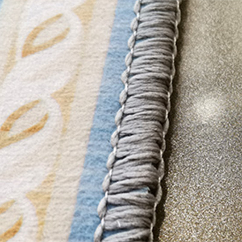 Multicolor Modern Area Carpet Polyester Abstract Print Indoor Rug Easy Care Carpet for Living Room