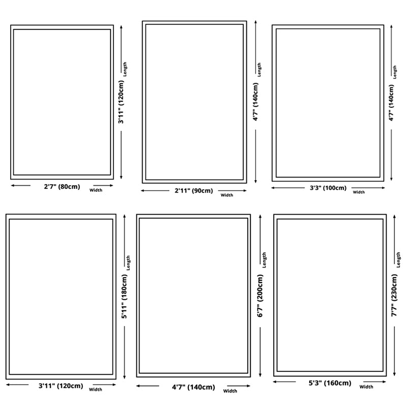 White Tone Nordic Rug Polyester Carpet Color Block Indoor Rug Non-Slip Backing for Living Room