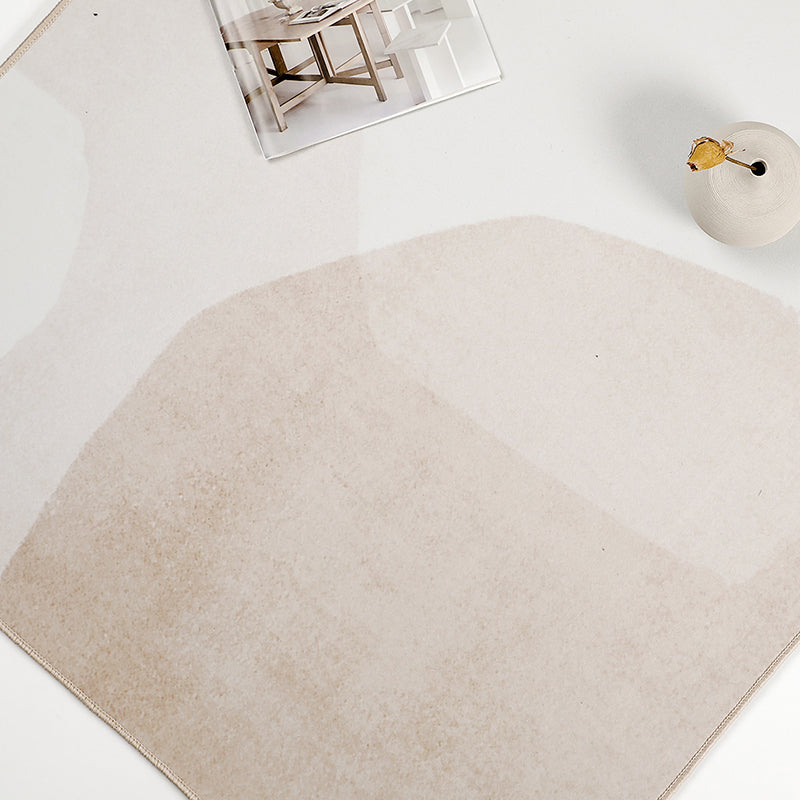 Brown Tone Home Decor Carpet Simplicity Abstract Color Block Area Rug Polyester with Easy Care Rug