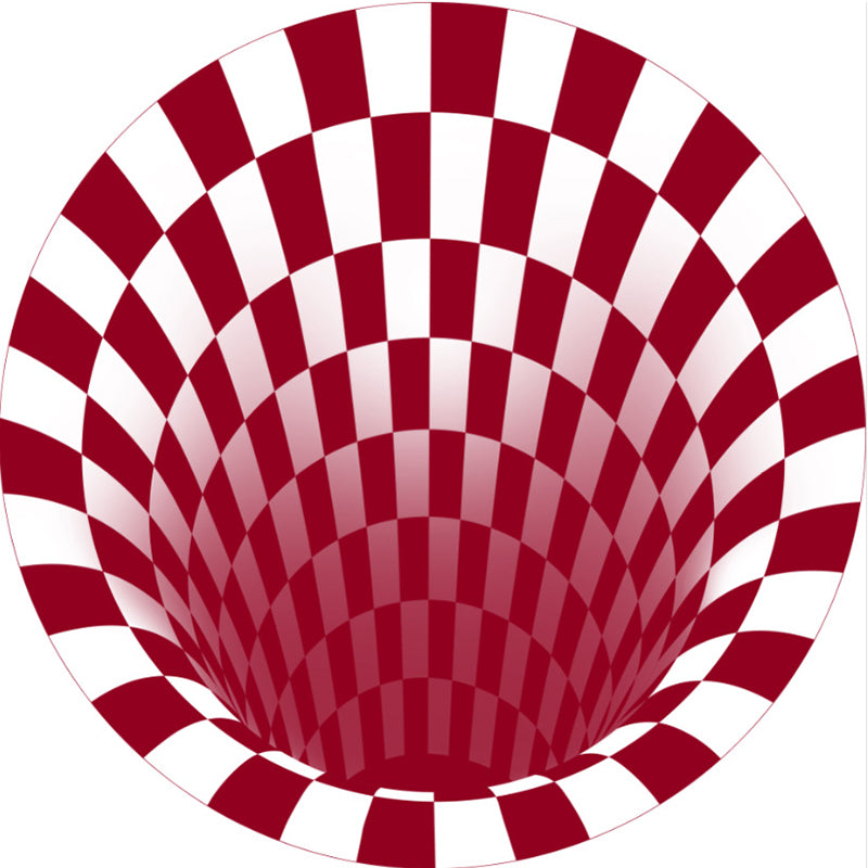 Black and White 3D Print Carpet Polyester Simple Indoor Carpet Anti-Split Indoor Rug for Living Room