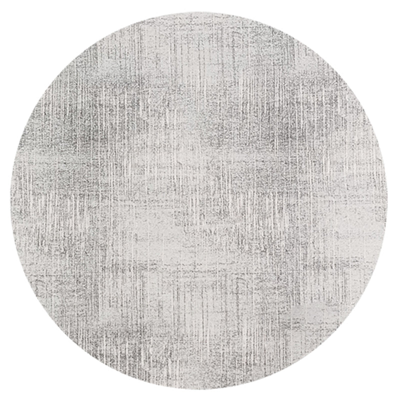 Gray Living Room Carpet Casual Solid Color Area Carpet Polyester Washable Indoor Rug