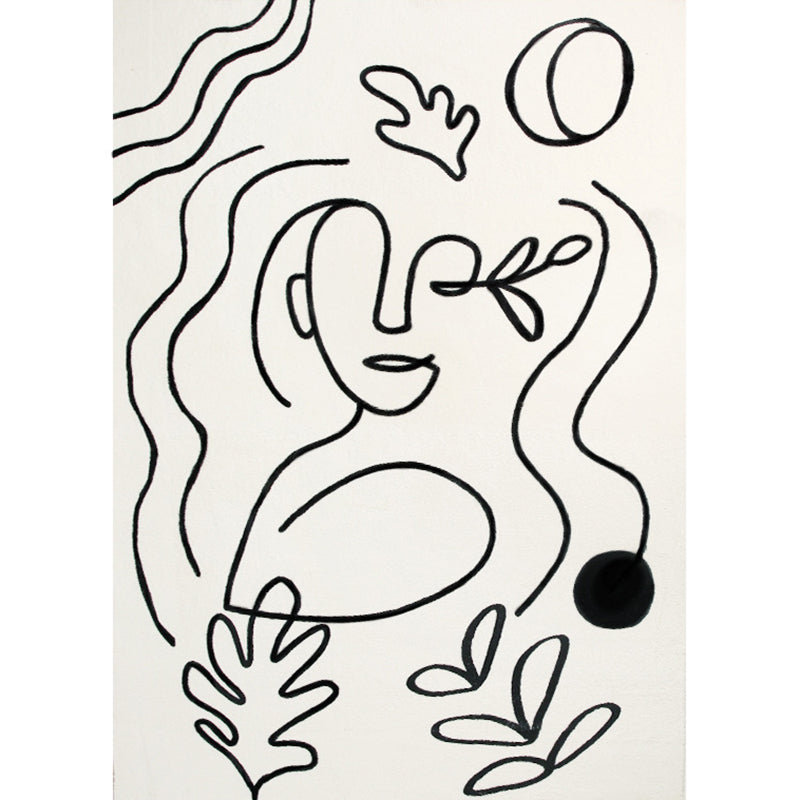 Simplicity Carpet Modern Nordic Area Rug Polyester Stain Resistant Indoor Rug for Living Room