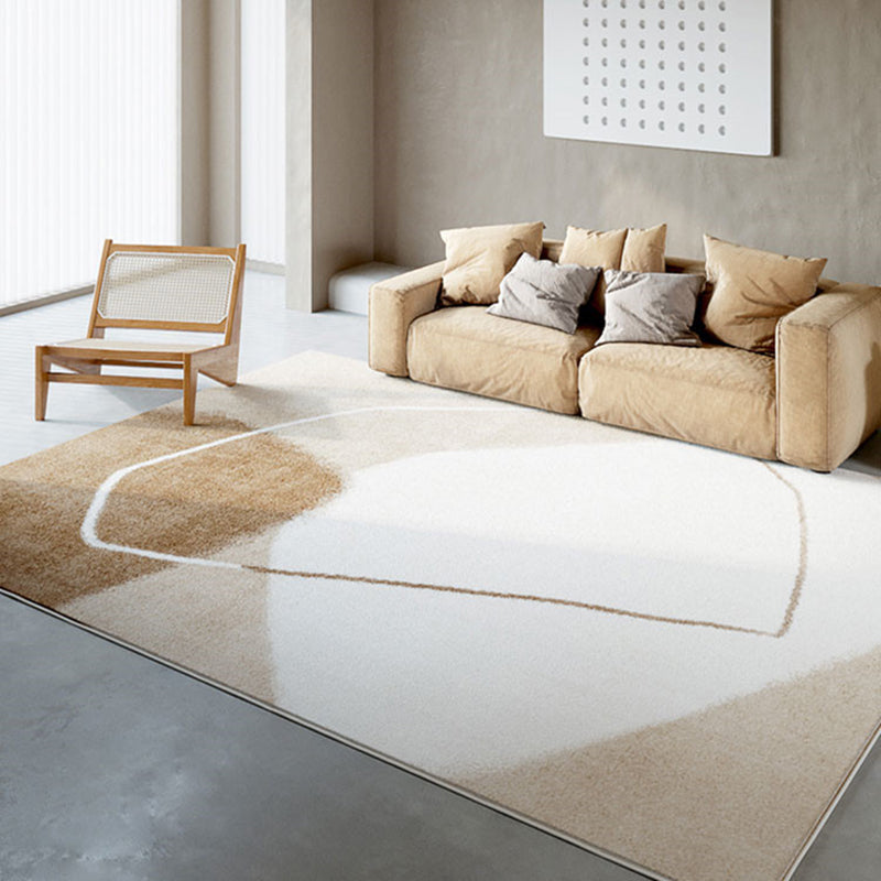 Modern Nordic Living Room Carpet Contrast Panel Indoor Rug Polyester Carpet with Non-Slip Backing