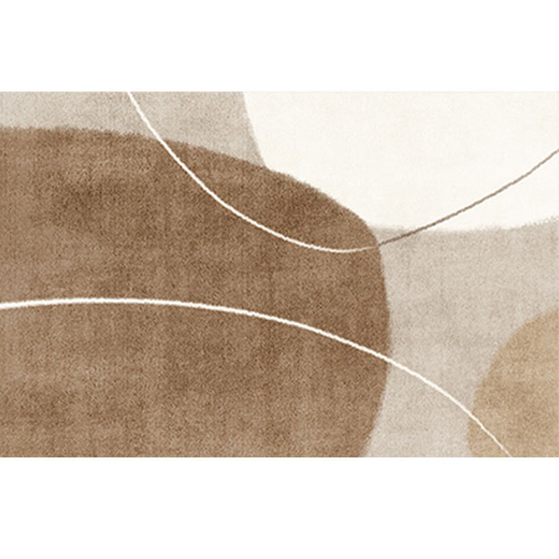 Modern Nordic Living Room Carpet Contrast Panel Indoor Rug Polyester Carpet with Non-Slip Backing