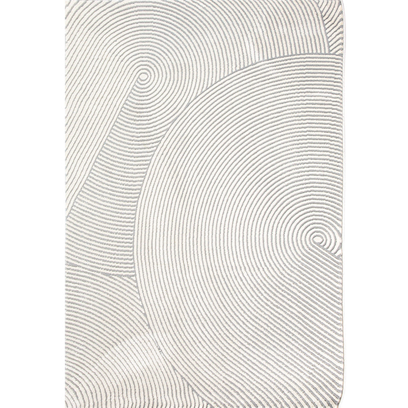 Modern Living Room Carpet Gray Polyester Indoor Rug Anti-Split Backing Rug