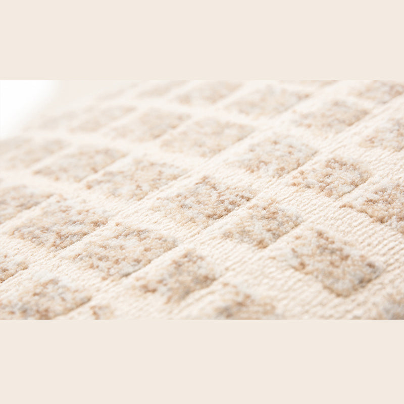 Modern Living Room Carpet Gray Polyester Indoor Rug Anti-Split Backing Rug