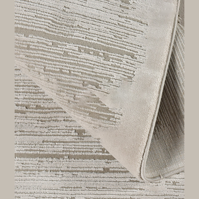 Simple Apricot Modern Rug Polyester Solid Color Area Rug Non-Slip Rug for Living Room