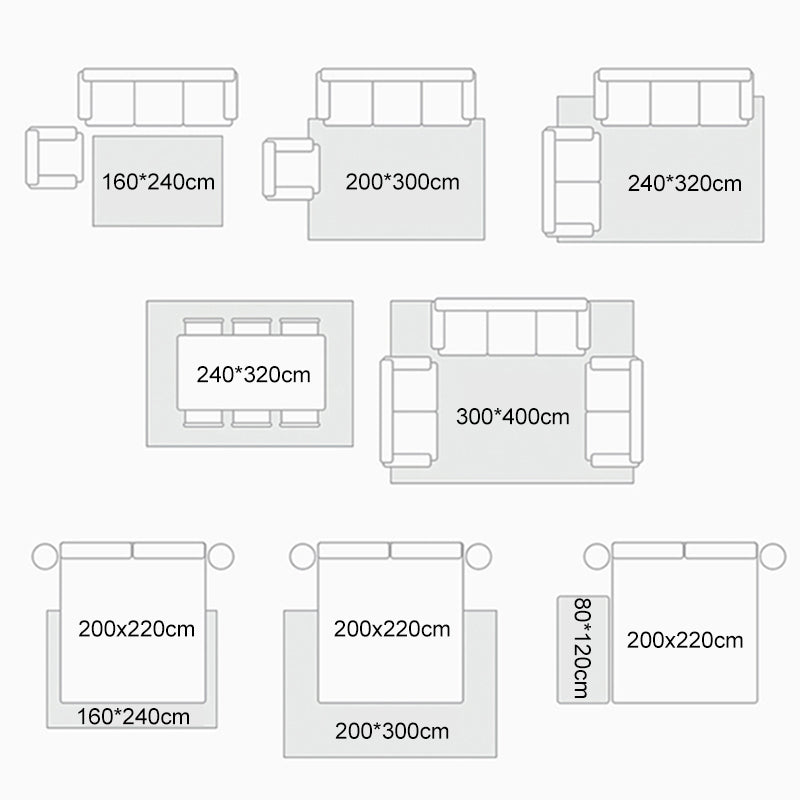 Simple Apricot Modern Rug Polyester Solid Color Area Rug Non-Slip Rug for Living Room