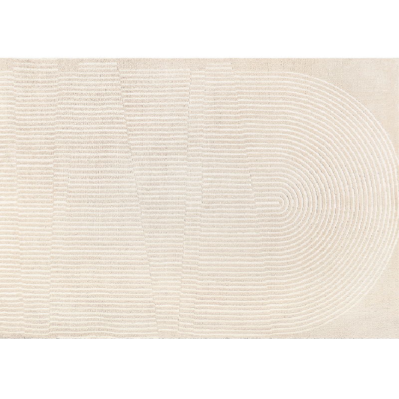 Stylish Grey Modern Rug Polyester Stripe Pattern Area Carpet Non-Slip Backing Rug for Home Decor