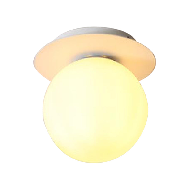 Opal Glass Global Plafonnier encastré moderne à 1 lumière avec auvent gris/blanc/vert/bois