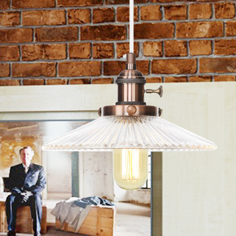 Iluminación colgante de platillo Vintage Cantal Cantbed Canted Vintage 1 Cabeza Negro/Bronce/Licero de techo de latón para cafetería