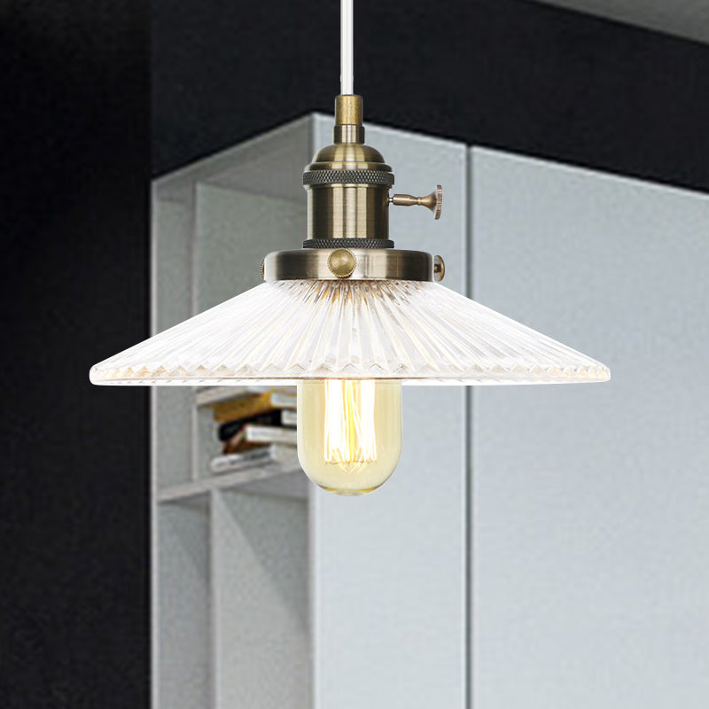 Iluminación colgante de platillo Vintage Cantal Cantbed Canted Vintage 1 Cabeza Negro/Bronce/Licero de techo de latón para cafetería