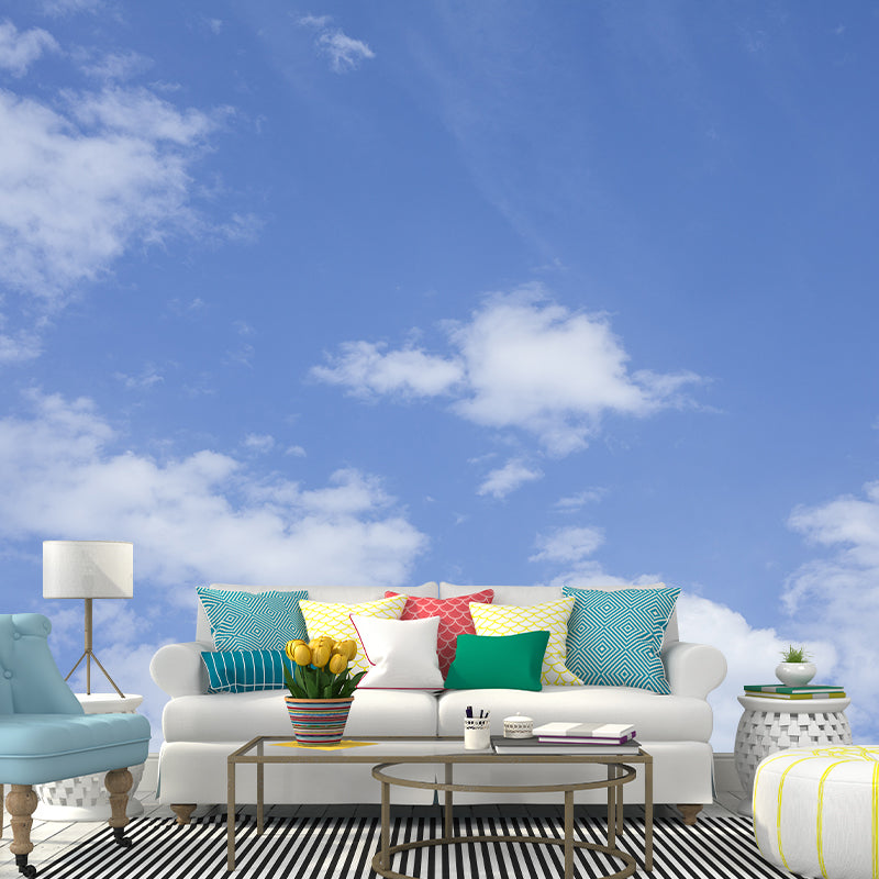 Beautiful Cloudscape Blue Sky Mural Wallpaper for Home Decorations Living Room Bedroom