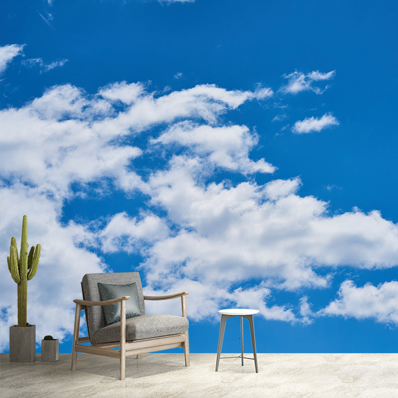 Beautiful Cloudscape Blue Sky Mural Wallpaper for Home Decorations Living Room Bedroom