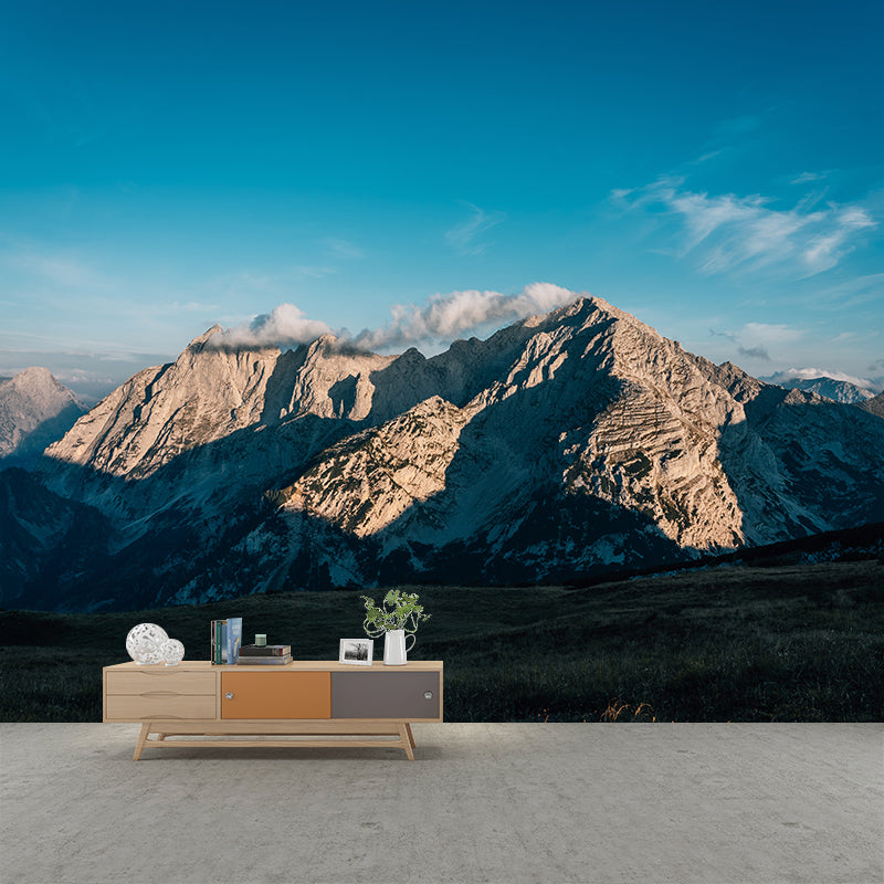 Modern Style Mountain Mural Wallpaper Moisture Resistant Bedroom Wall Art